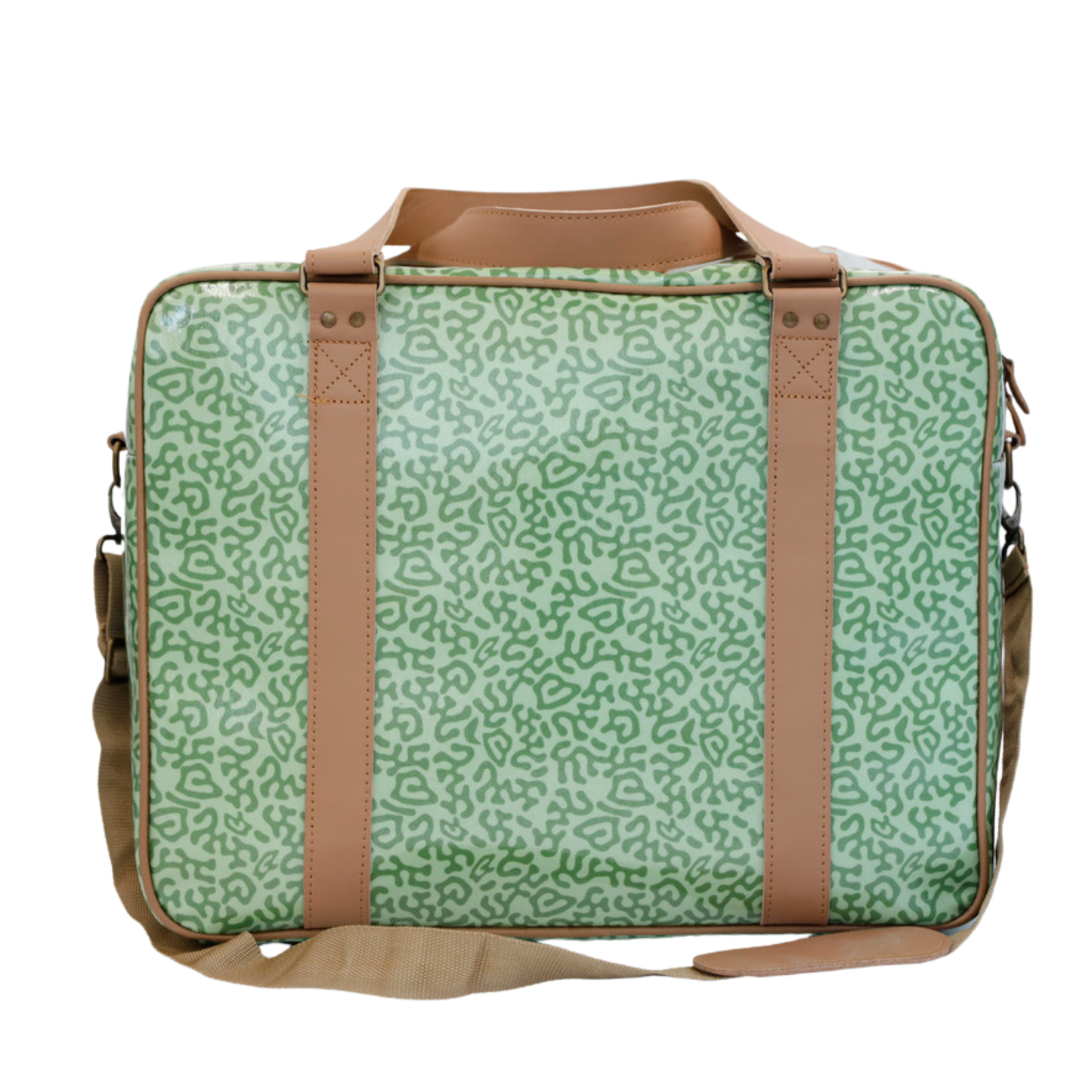 Overnight Bag with Leather Handles - Forest