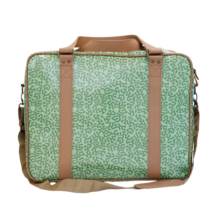 Overnight Bag with Leather Handles - Forest