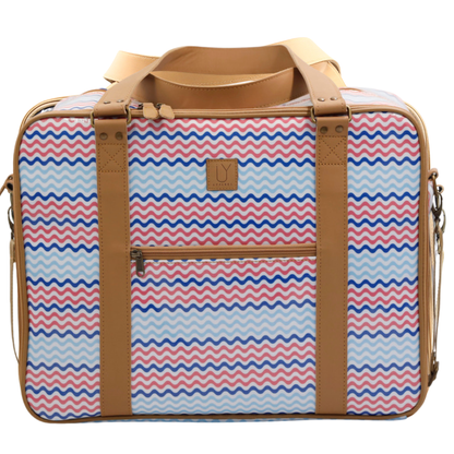 Overnight Bag with Leather Handles - Waves