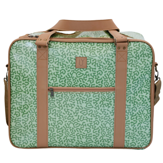 Overnight Bag with Leather Handles - Forest