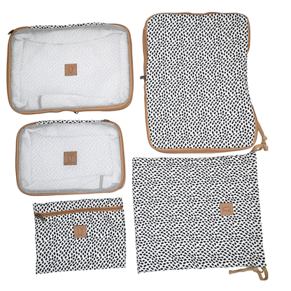 Compression Packing Pod Set - Scatter Black on White