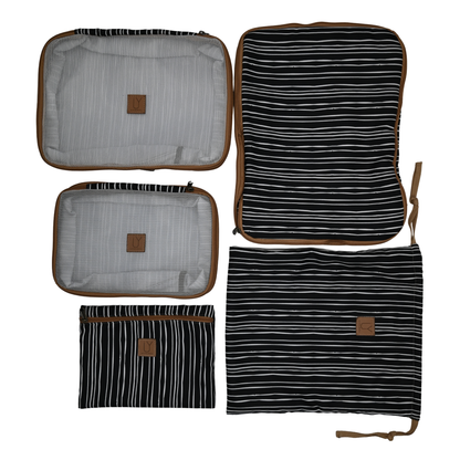 Compression Packing Pod Set - Stripe Black & White