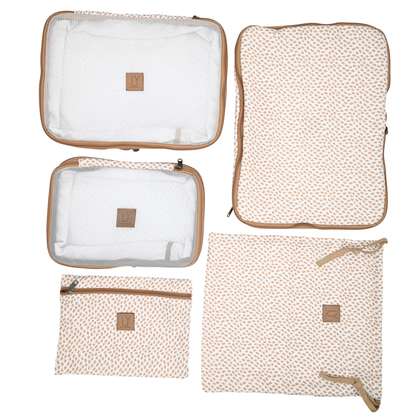 Compression Packing Pod Set - Scatter Gold on White
