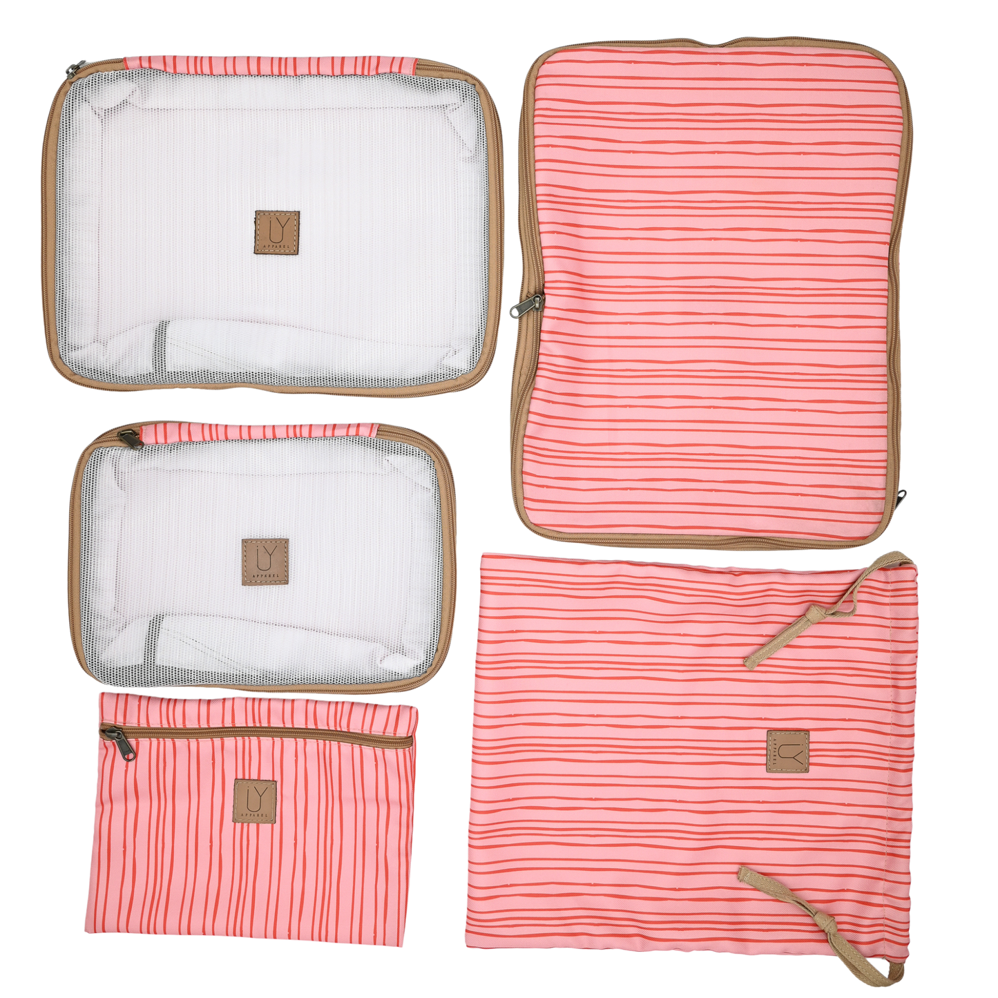 Compression Packing Pod Set - Stripe Pink