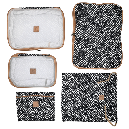 Compression Packing Pod Set - Scatter White on Black