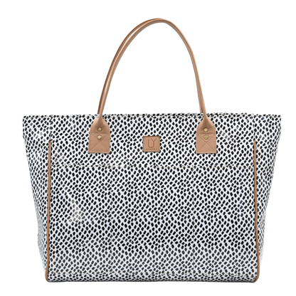 Shopper Bag - Scatter Black on White