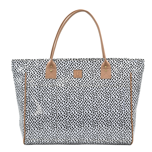 Shopper Bag - Scatter Black on White
