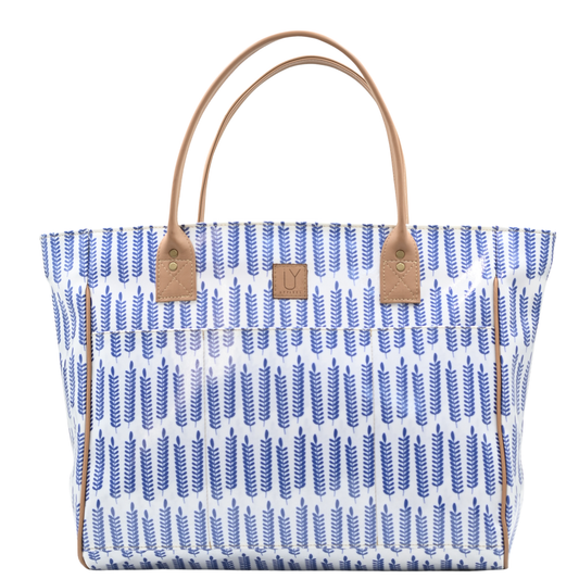 Shopper Bag - Leaves Blue