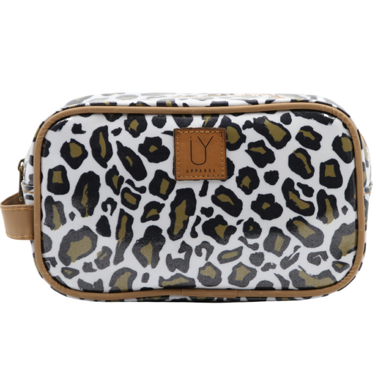 Small Toiletry Bag - Leopard Khaki