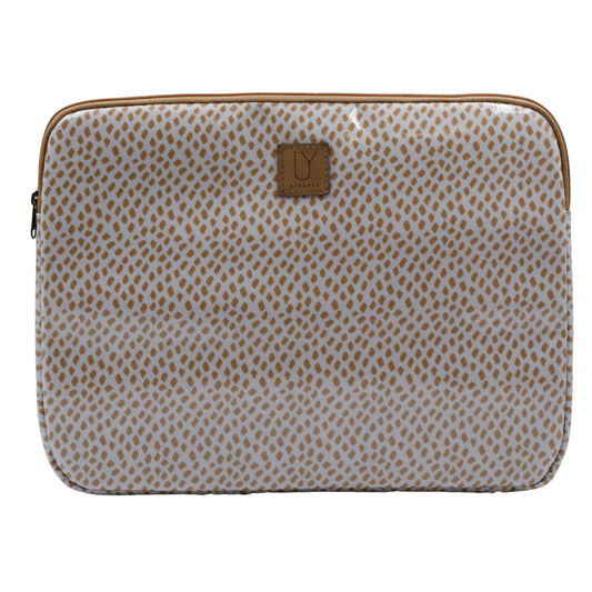 Laptop Sleeve Large - Scatter Gold on White