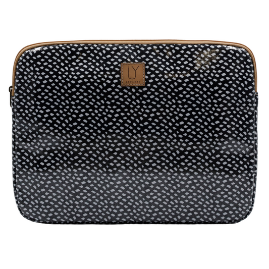 Laptop Sleeve Large - Scatter White on Black