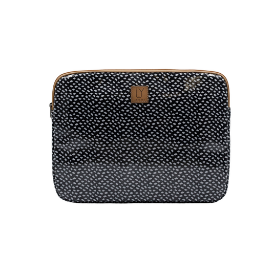 Laptop Sleeve Medium - Scatter White on Black