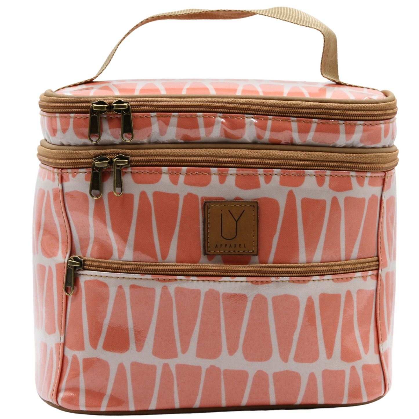 Stand Up Toiletry Bag - Cracked Earth Coral