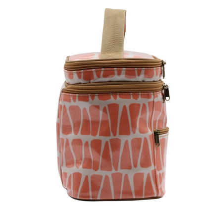 Stand Up Toiletry Bag - Cracked Earth Coral