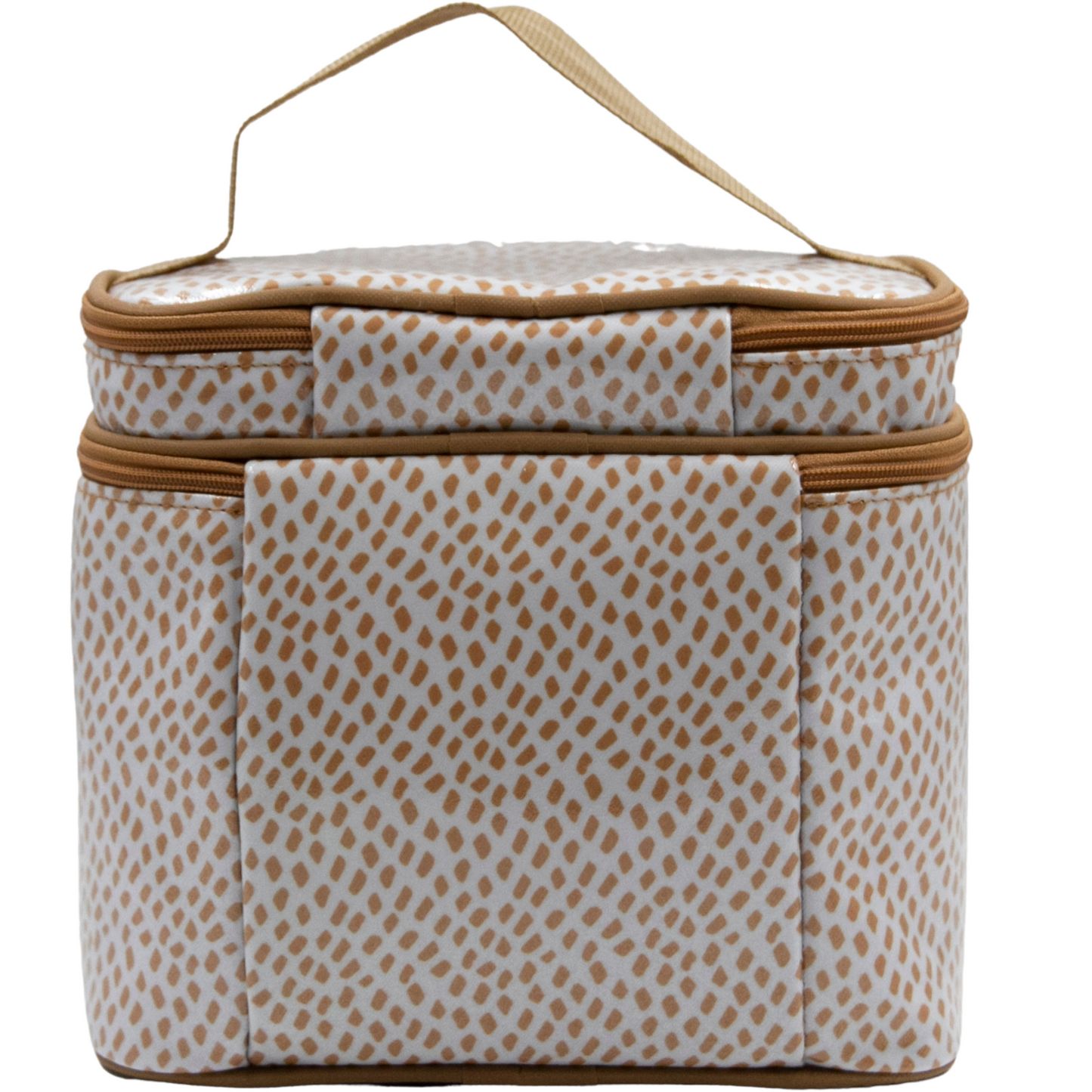 Stand Up Toiletry Bag - Scatter Gold on White