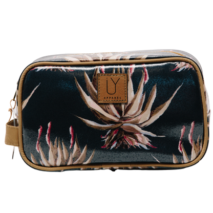 Small Toiletry Bag - Navy Aloe