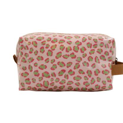 Soft Cosmetic Bag - Leopard Pink