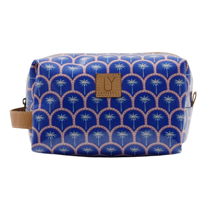 Soft Cosmetic Bag - Palm Blue