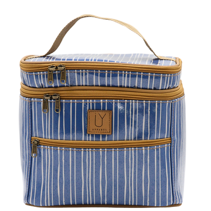 Stand Up Toiletry Bag - Stripe Blue
