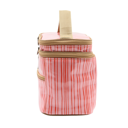 Stand Up Toiletry Bag - Stripe Pink