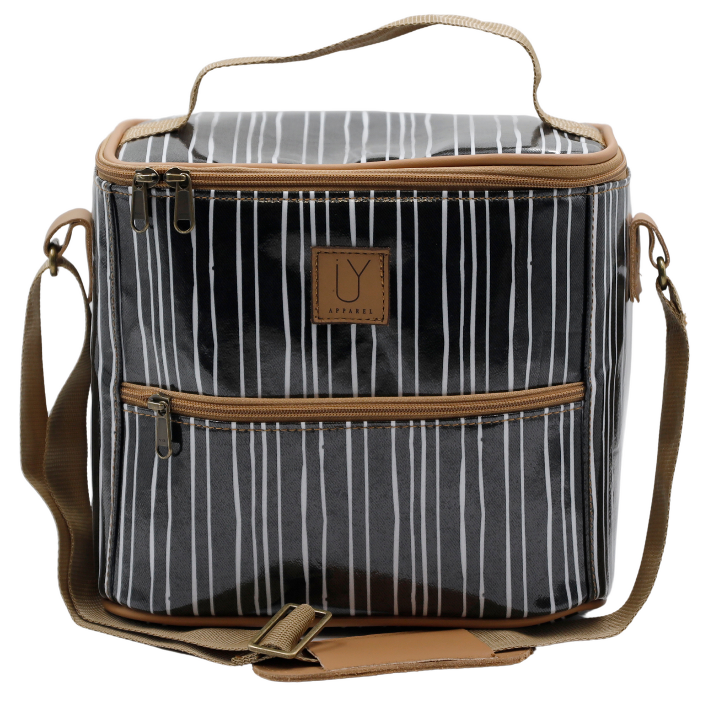 Lunch Cooler - Stripe Black and White