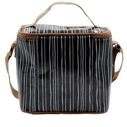Lunch Cooler - Stripe Black and White