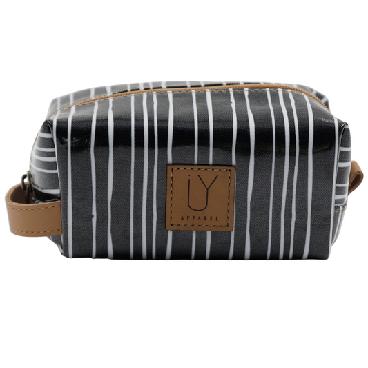 Cosmetic Bag - Stripe Black and White