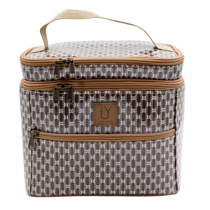 Stand Up Toiletry Bag - African Tweed Brown