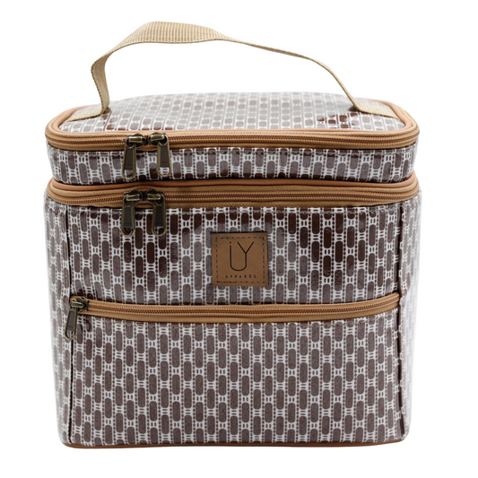 Stand Up Toiletry Bag - African Tweed Brown