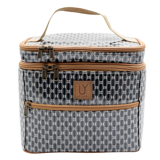 Stand Up Toiletry Bag - African Tweed Green