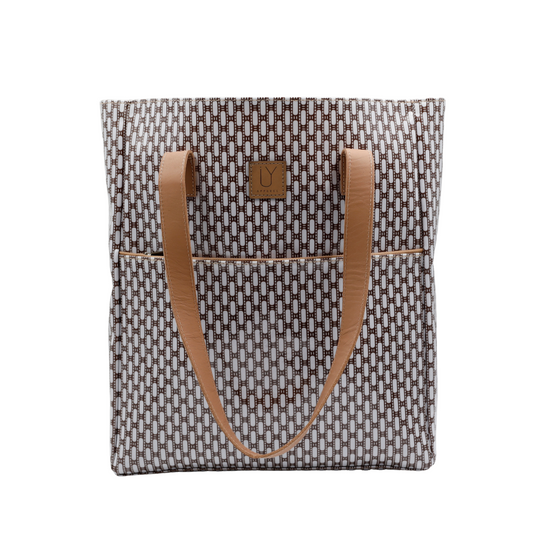 Campus Tote - African Tweed White