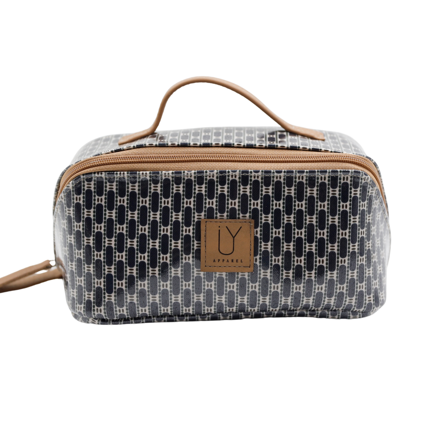 Large Cosmetic Bag - African Tweed Green