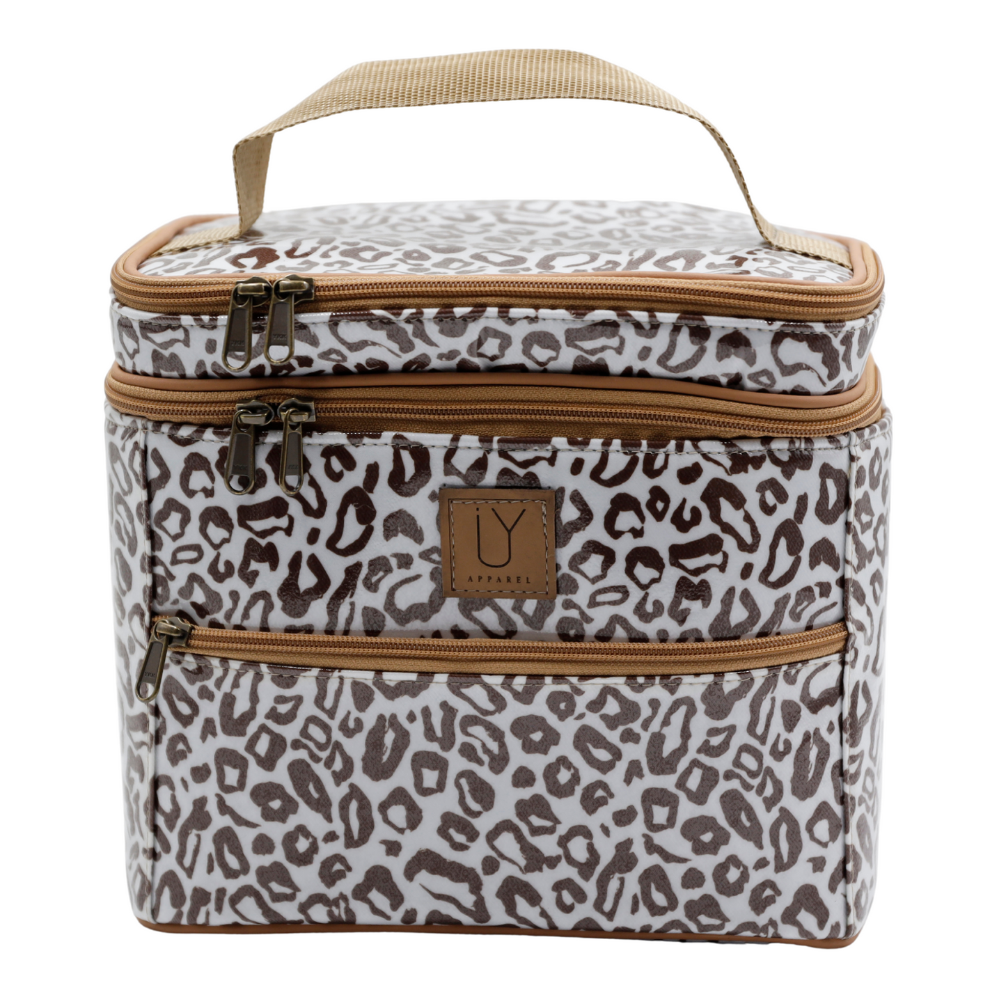 Stand Up Toiletry Bag - African Footprint Brown