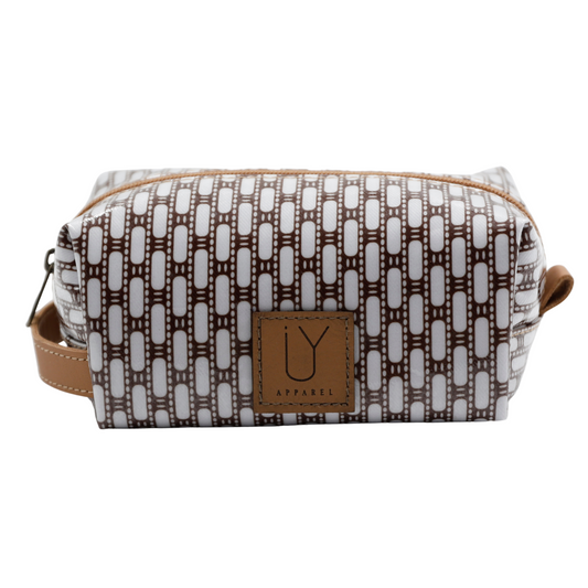Cosmetic Bag - African Tweed White