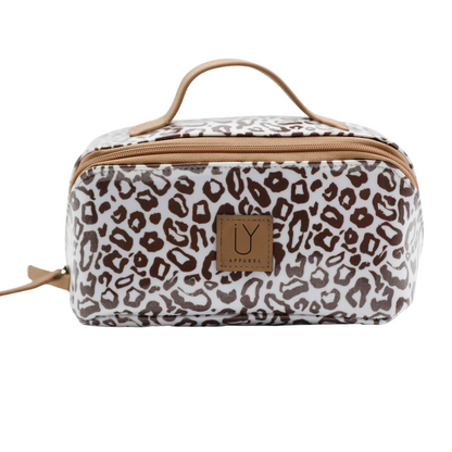 Large Cosmetic Bag - African Footprint Brown