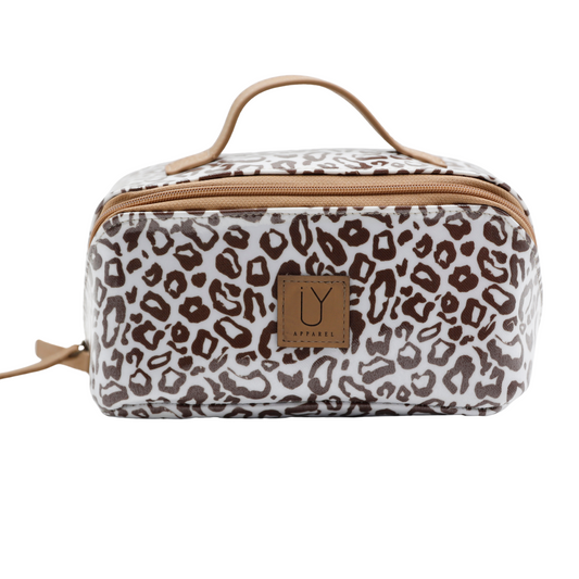 Large Cosmetic Bag - African Footprint Brown
