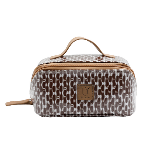 Large Cosmetic Bag - African Tweed Brown