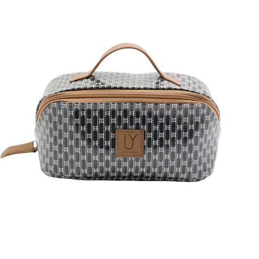 Large Cosmetic Bag - African Tweed Green