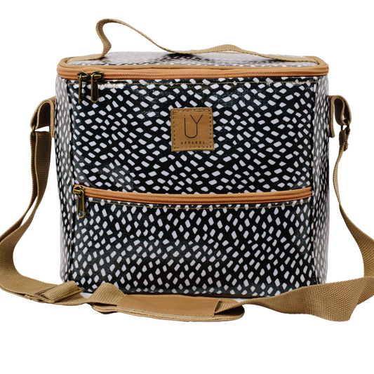 Lunch Cooler - Scatter White on Black