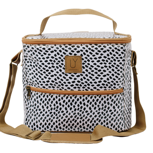 Lunch Cooler - Scatter Black on White