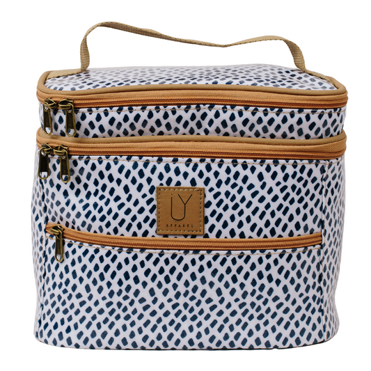 Stand Up Toiletry Bag - Scatter Black on White