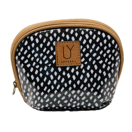 Make-up Pouch - Scatter White on Black