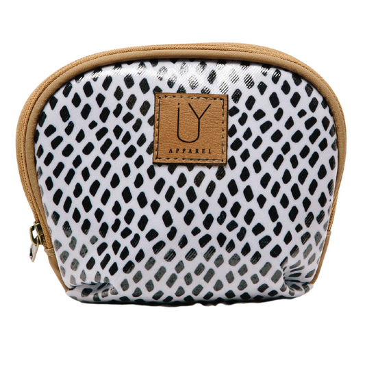 Make-up Pouch - Scatter Black on White