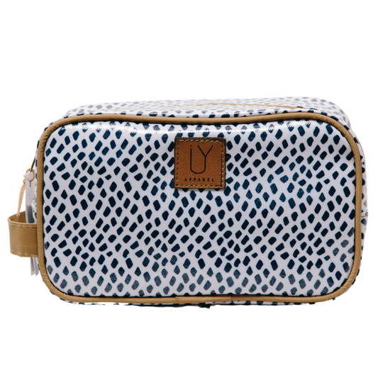 Small Toiletry Bag - Scatter Black on White