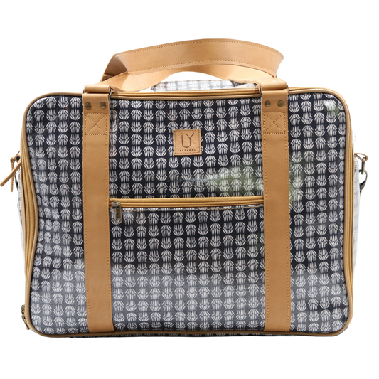 Overnight Bag with Leather handles - Protea Black