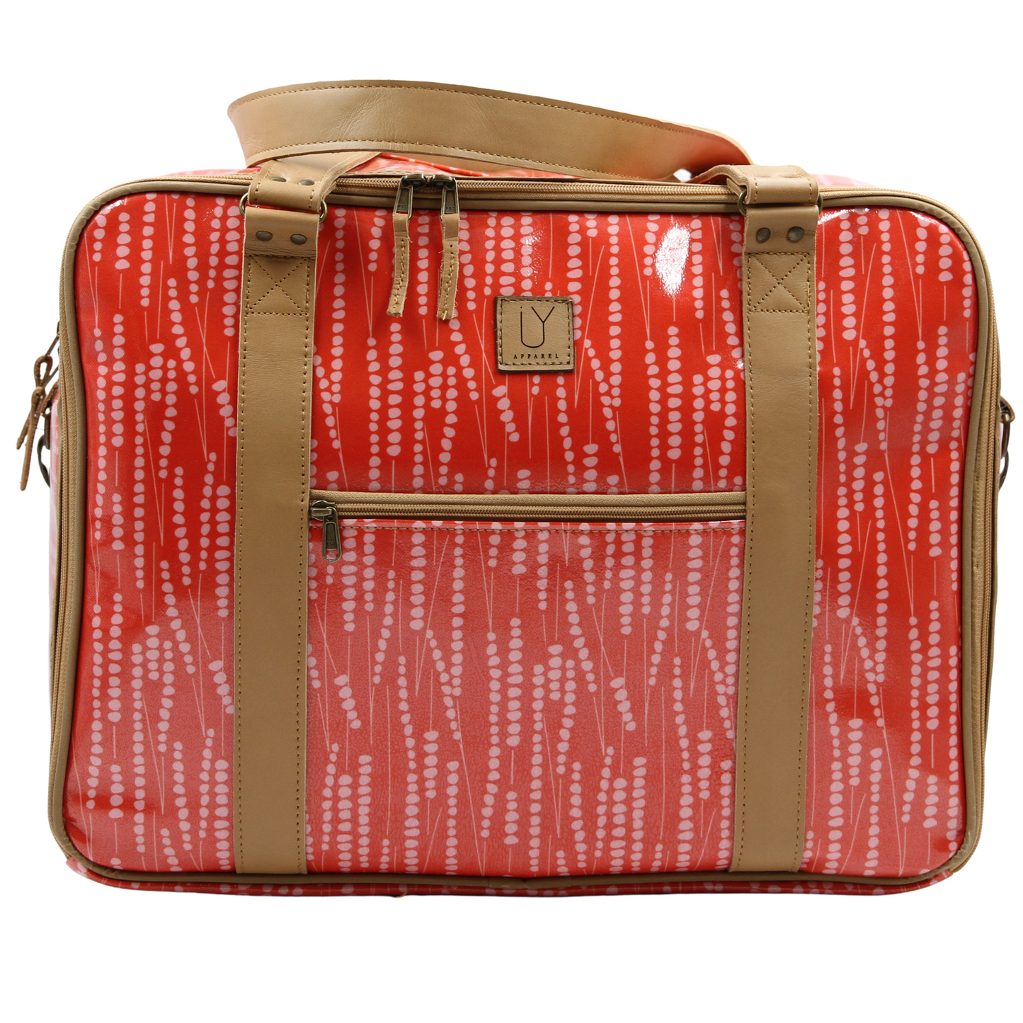 Overnight Bag with Leather Handles - Reed Pink