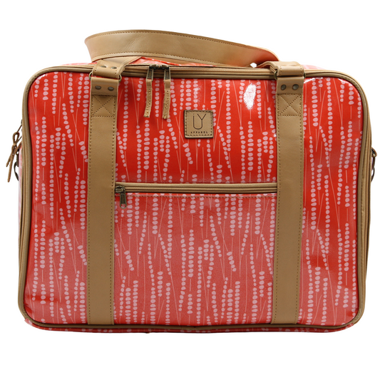 Overnight Bag with Leather Handles - Reed Pink