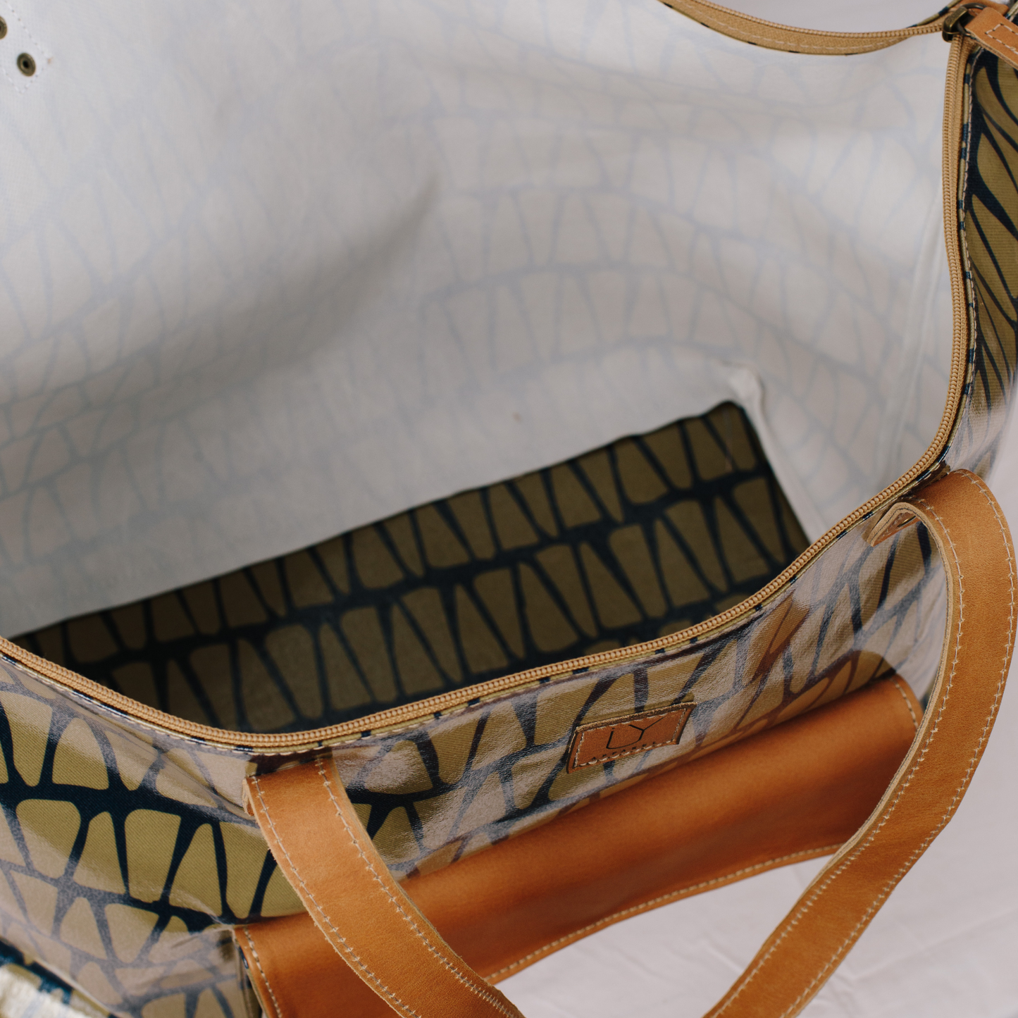 Beach Bag - African Tweed Green