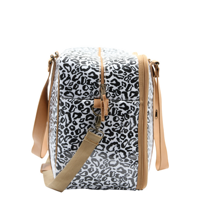 Overnight Bag with Leather Handles - African Footprint