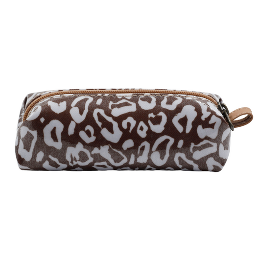 Mini Cosmetic Pouch - African Footprint White